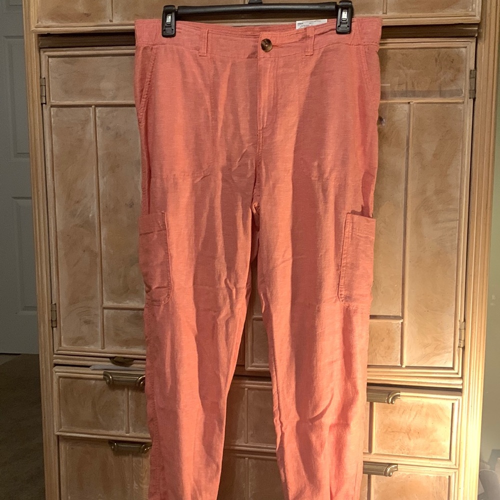 Women's Coral Utility-Linen Pants